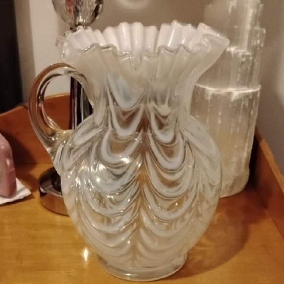 Elegant Swirled Glass Pitcher - Picture 3 of 14